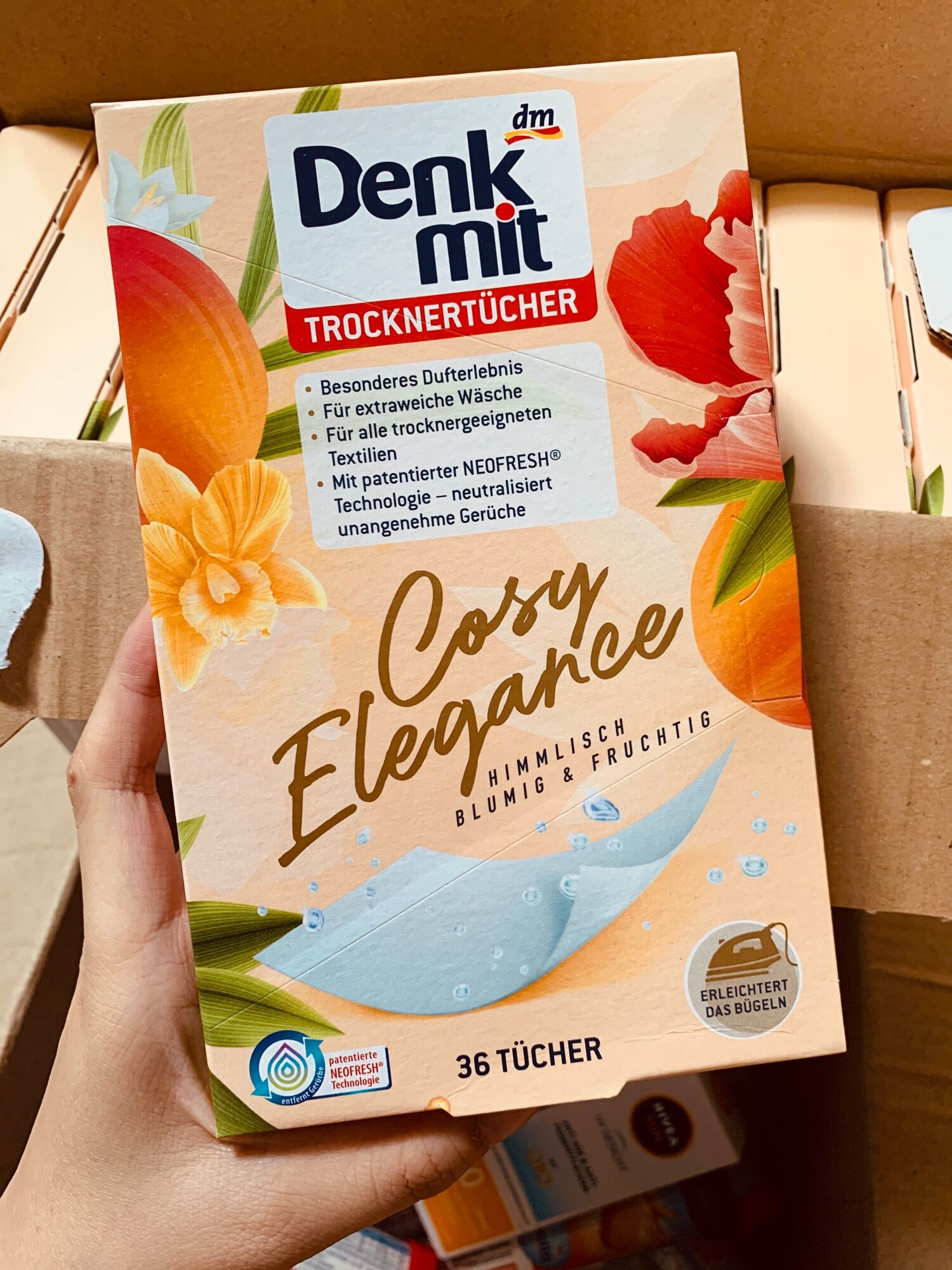 Denkmit, Giấy thơm quần áo Denkmit Cosy Elegance 36 tờ, hàng chuẩn nội địa Đức