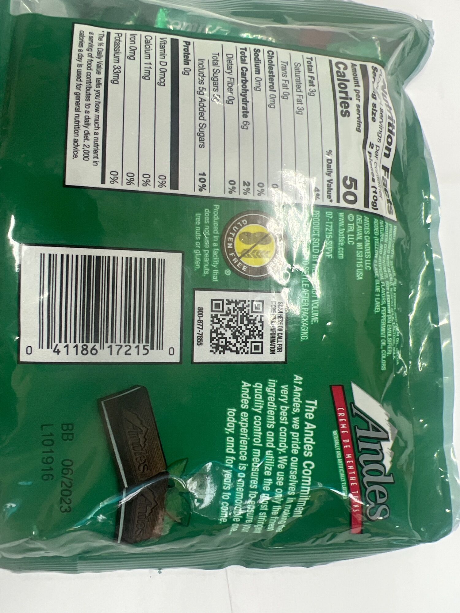 Socola Andes Mỹ 241g - SX tại Mỹ (T07/2026)