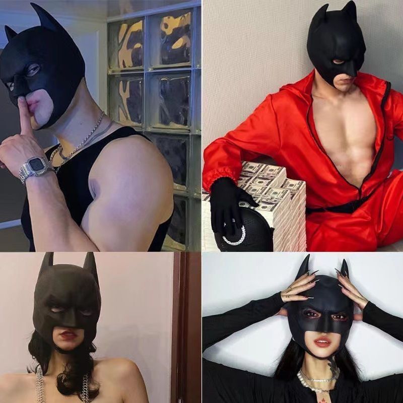 Mặt nạ nhựa dẻo fullface hoá trang người dơi batman siêu anh hùng