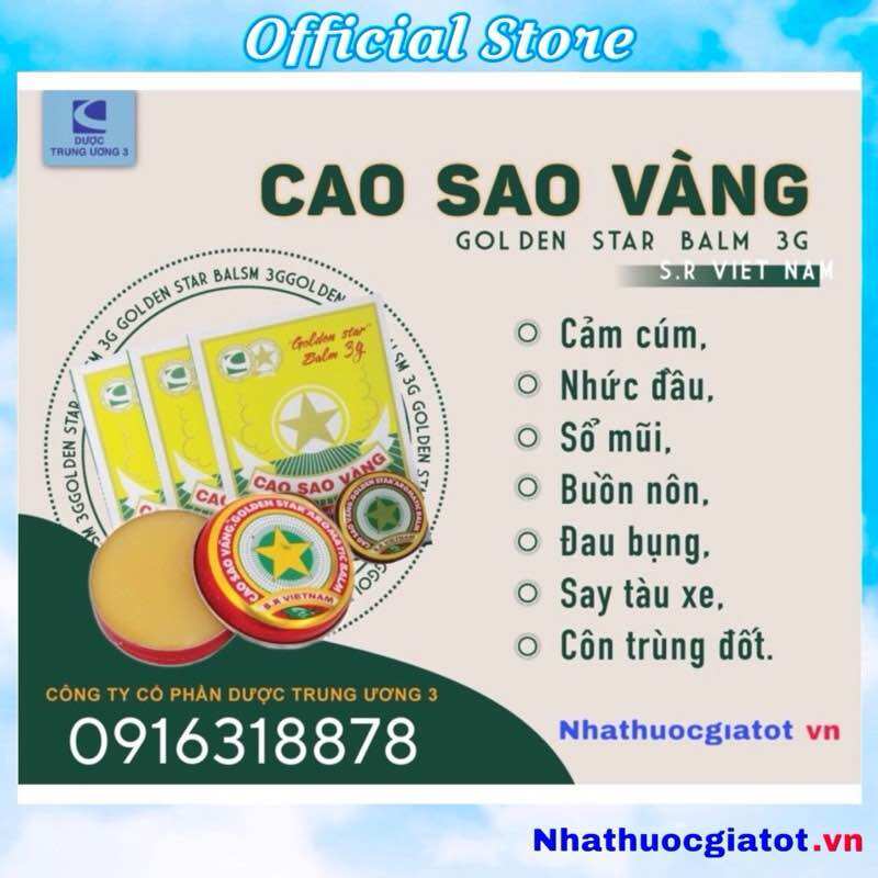 Combo 10 hộp dầu cù là cao sao vàng 3g