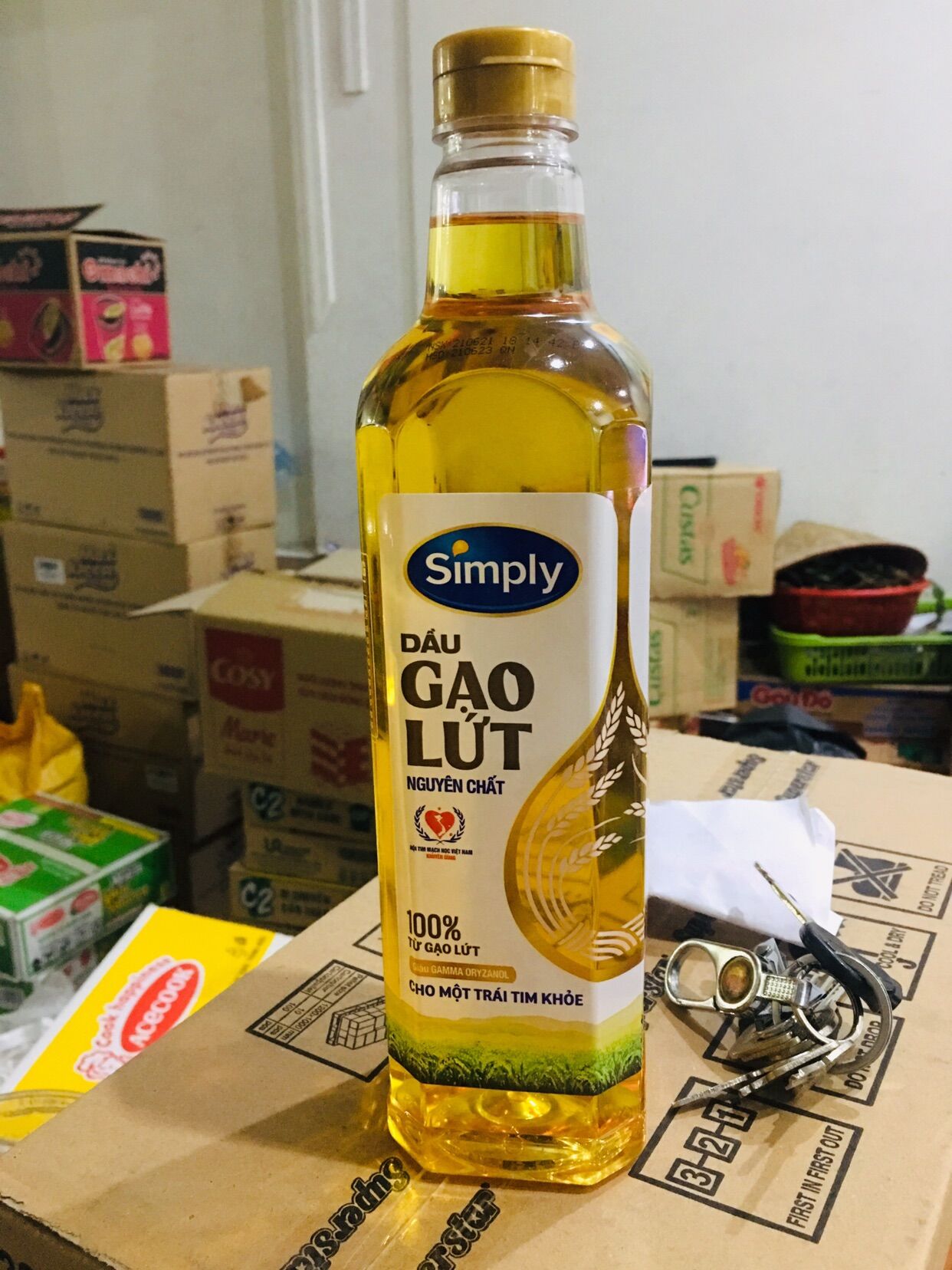 Dầu gạo simply chai 1 lít