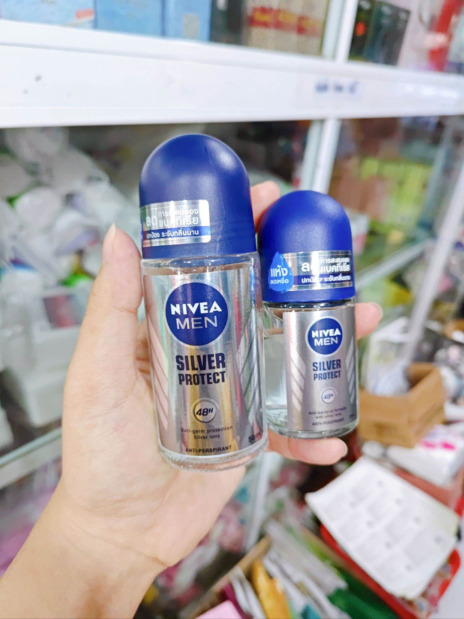 Lăn khử mùi nam nivea men silver protect 48h thái lan -