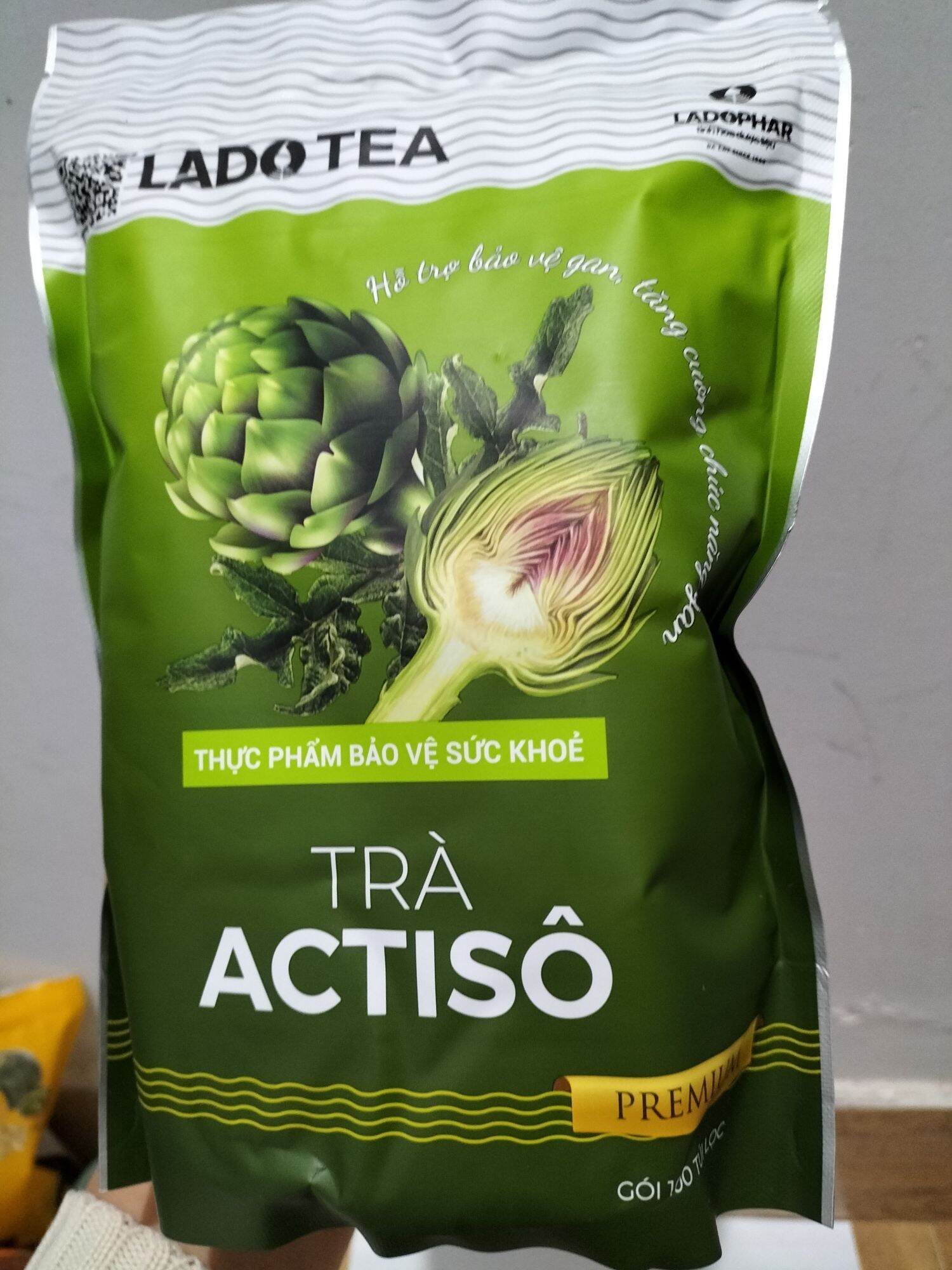 (Freeship 15k- 50 k)Trà atisô ladophar ( 1túi 100 túi lọc)