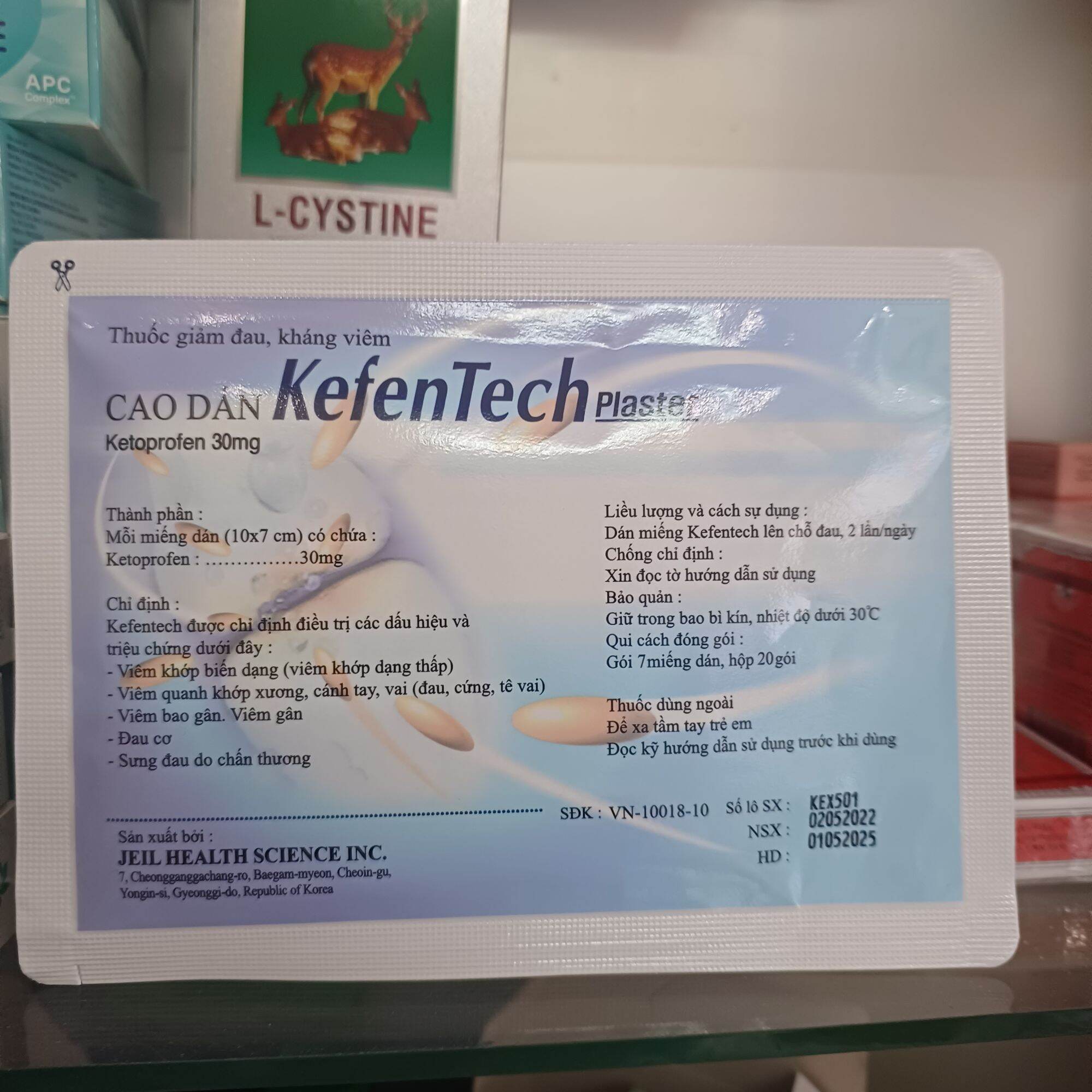 Kefentech plaster bịch 7 miếng nhập khẩu chính hãng
