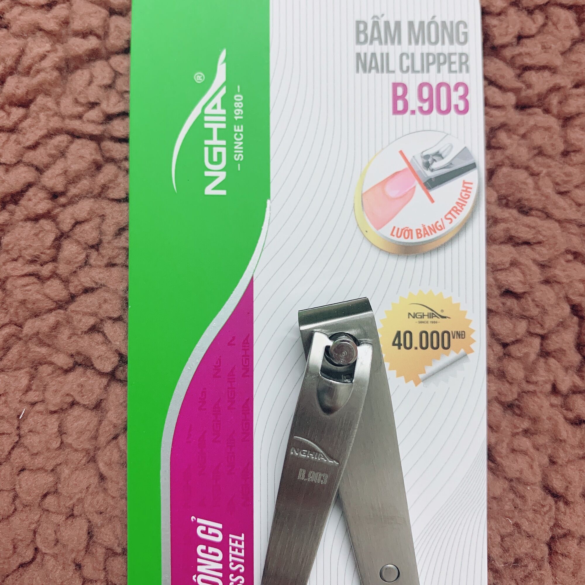 Bấm móng tay Kềm Nghĩa chính hãng, bấm móng tay nhỏ inox, Bấm B903 bấm B904