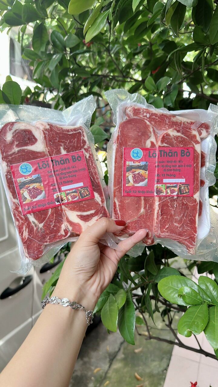 (HCM)Lõi thăn Ấn cắt 2cm,khay 500g (beefsteak/bò nướng)