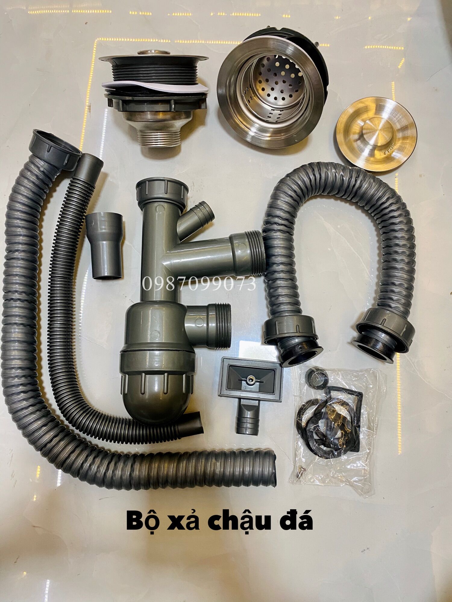 Bộ xả chậu chén dùng cho chậu đá