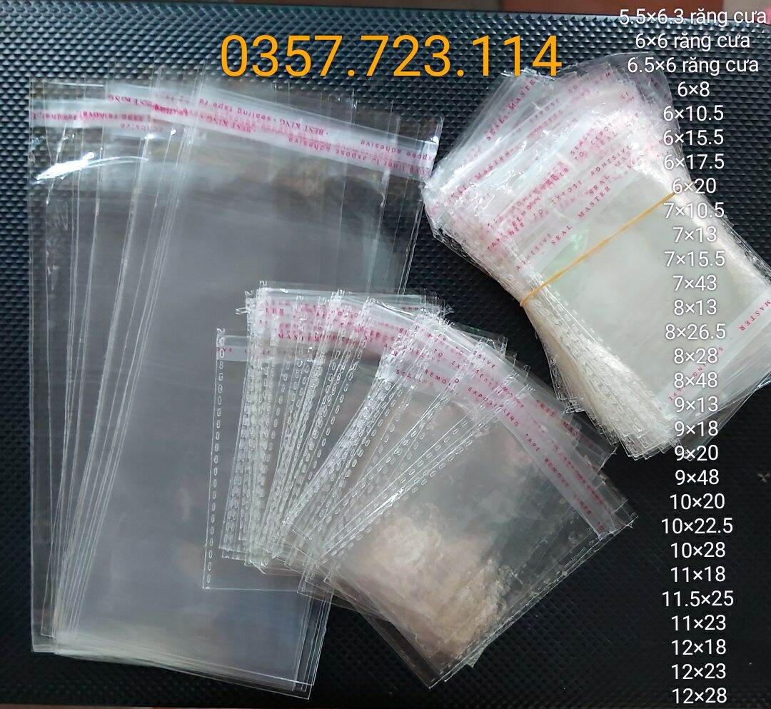1 lạng túi bóng kính opp dán miệng ( khách báo shop chọn size)