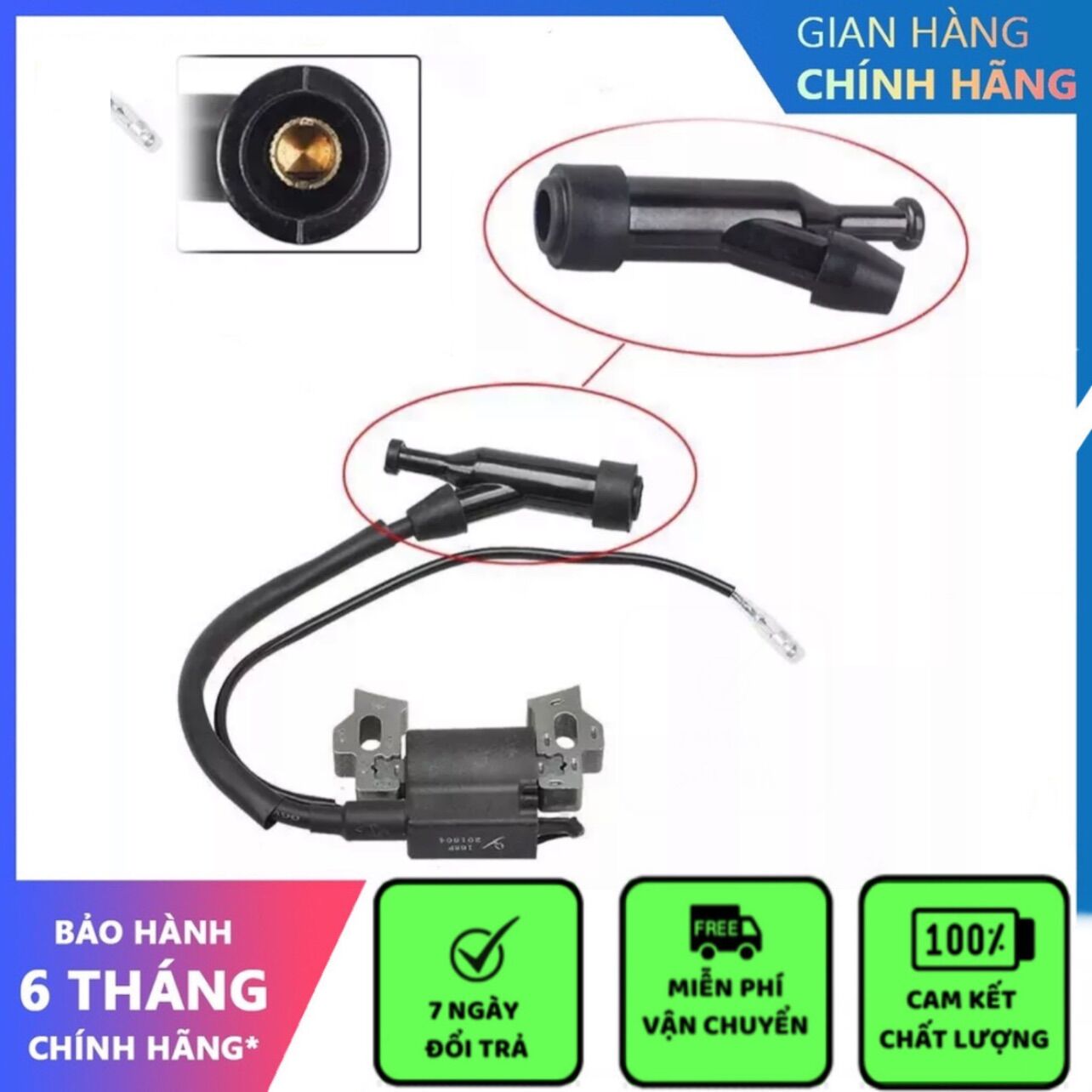 Tẩu bugi , chụp bugi máy phát điện động cơ xăng gx160 gx200 gx390 168f 170f 188f 190f 192f