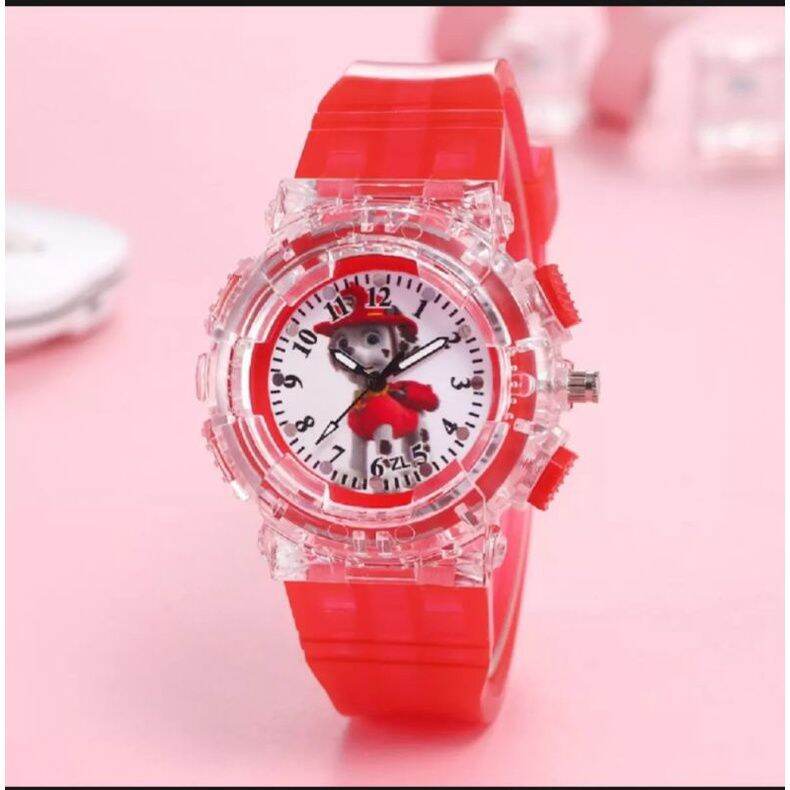Đồng hồ kim trẻ em phát sáng hình Đội chó cứu hộ Paw patrol Đồng hồ đội chó cứu hộ đèn led siêu sáng cho bé trai bé gái