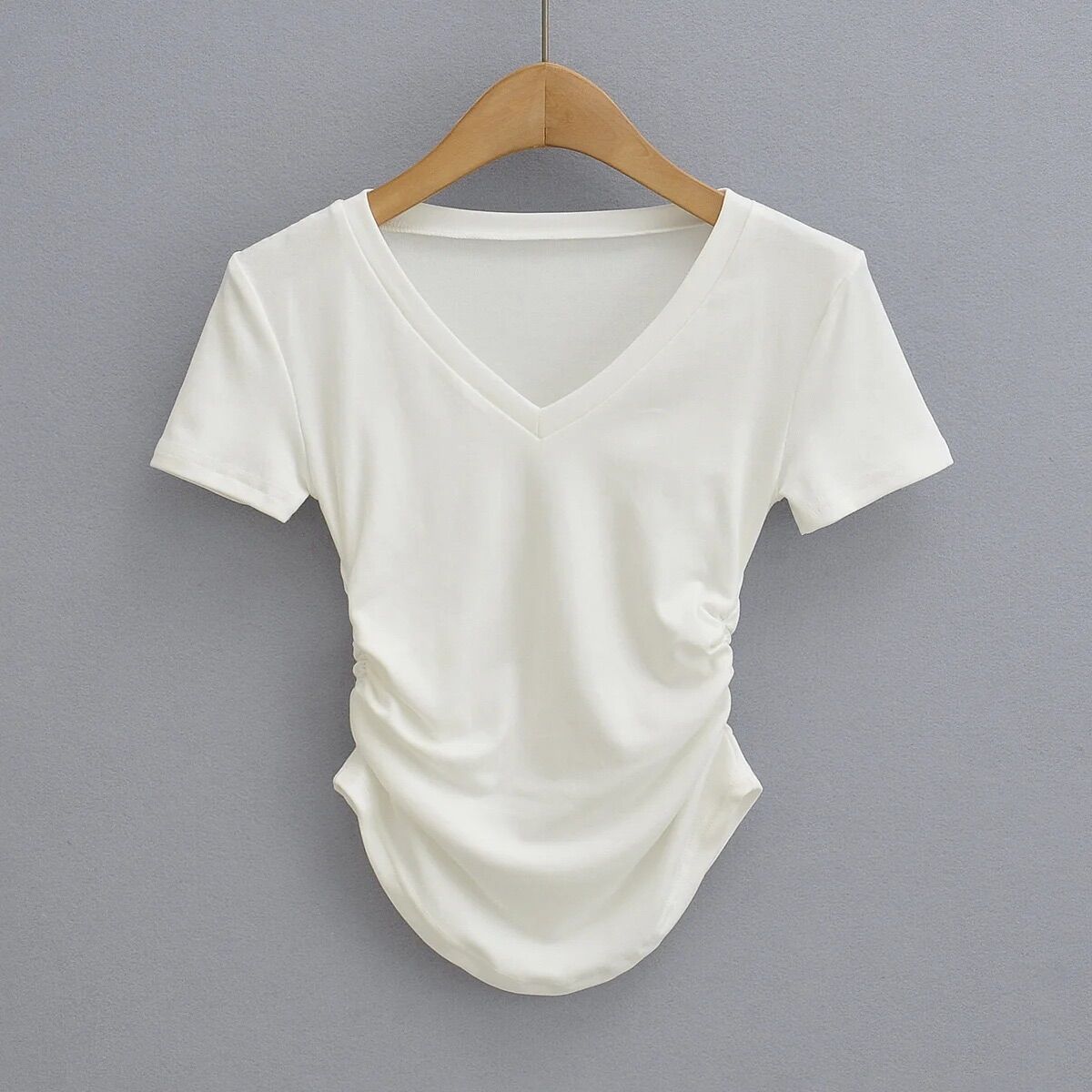 Áo cotton crotop nhún eo