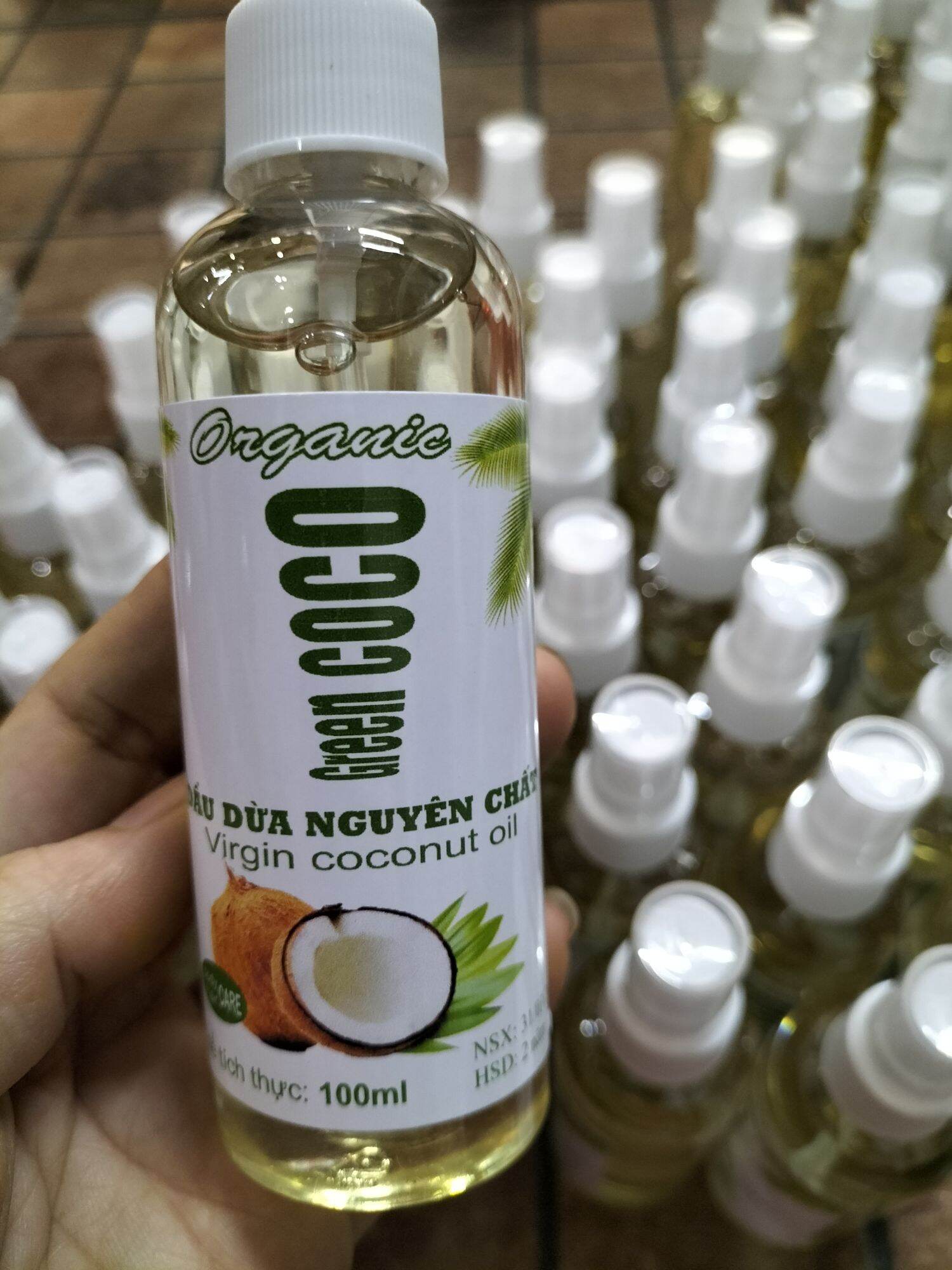 dầu dừa nguyên chất organic green coco 100ml