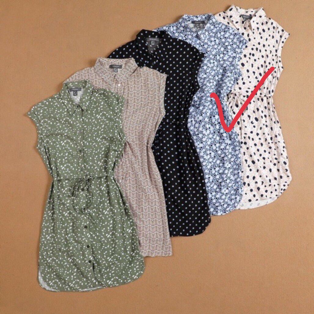 Đầm nữ váy nữ cổ sơmi dáng suông xuất khẩu UK hiệu Primark