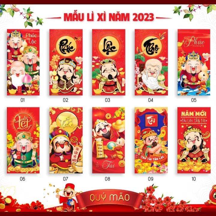 Combo 60 bao lì xì tết loại lớn hình thần tài , mèo lộc, chữ , câu đối chúc tết - Giao ngẫu nhiên.. BÁNH QUY BƠ SỮA THẦN TÀI CHƯNG TẾ