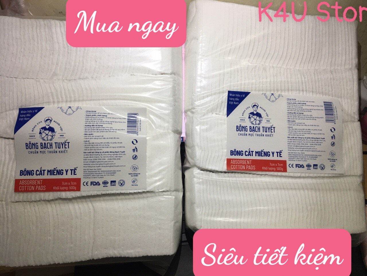 Bach Tuyet Absorbent Cotton Pads