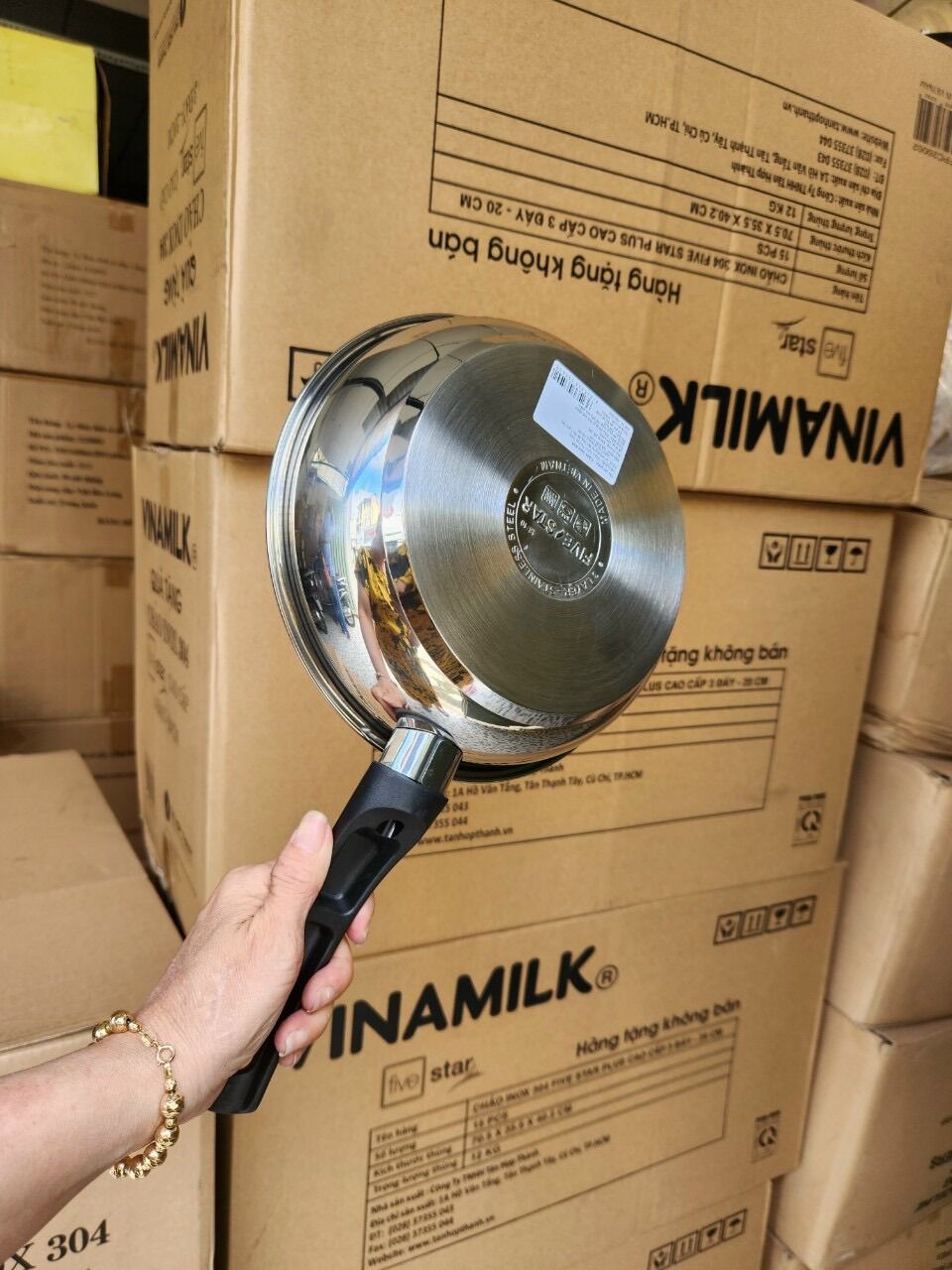 Chảo chống dính Five star 20cm hàng km Vinamilk siêu đẹp