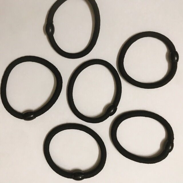 Combo 10 dây buộc tóc chun đen trơn