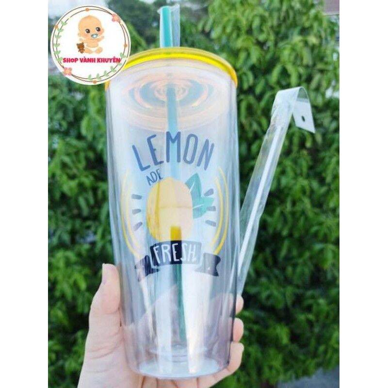 Ly nhựa 2 lớp có ống hút lock&lock 750ml
