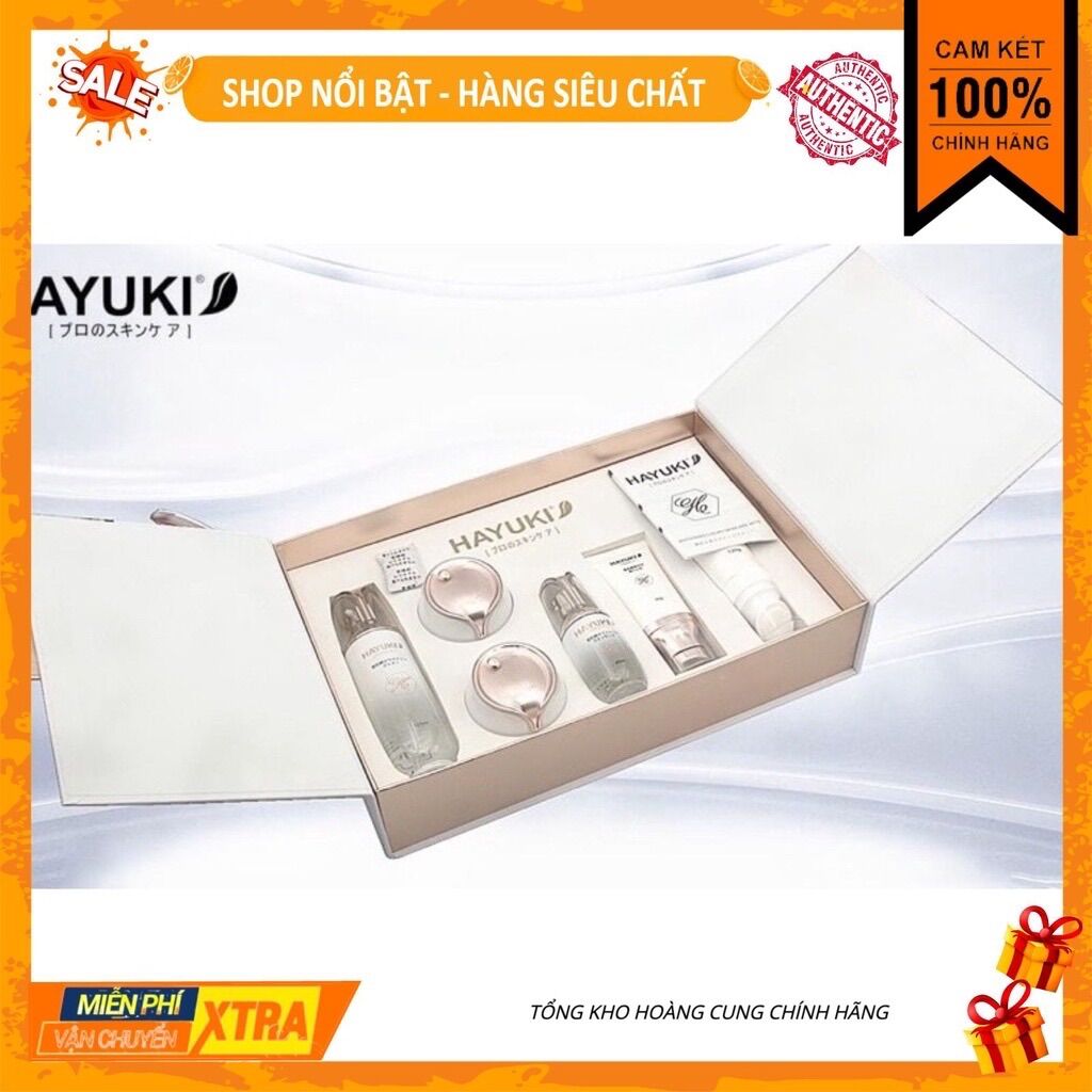 Bộ sản phẩm dưỡng da mờ nám tàn nhang hayuki luxury chính hãng nhật bản