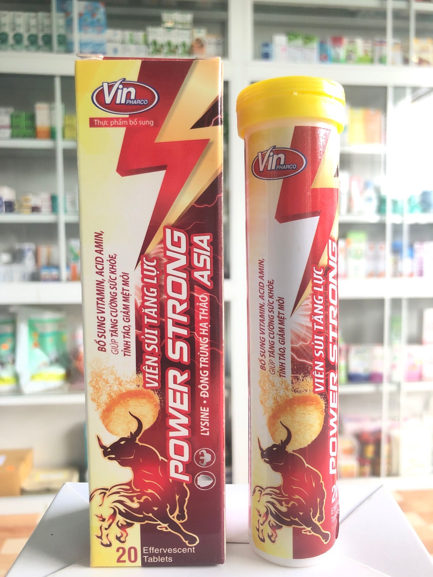 Viên sủi tăng lực power strong