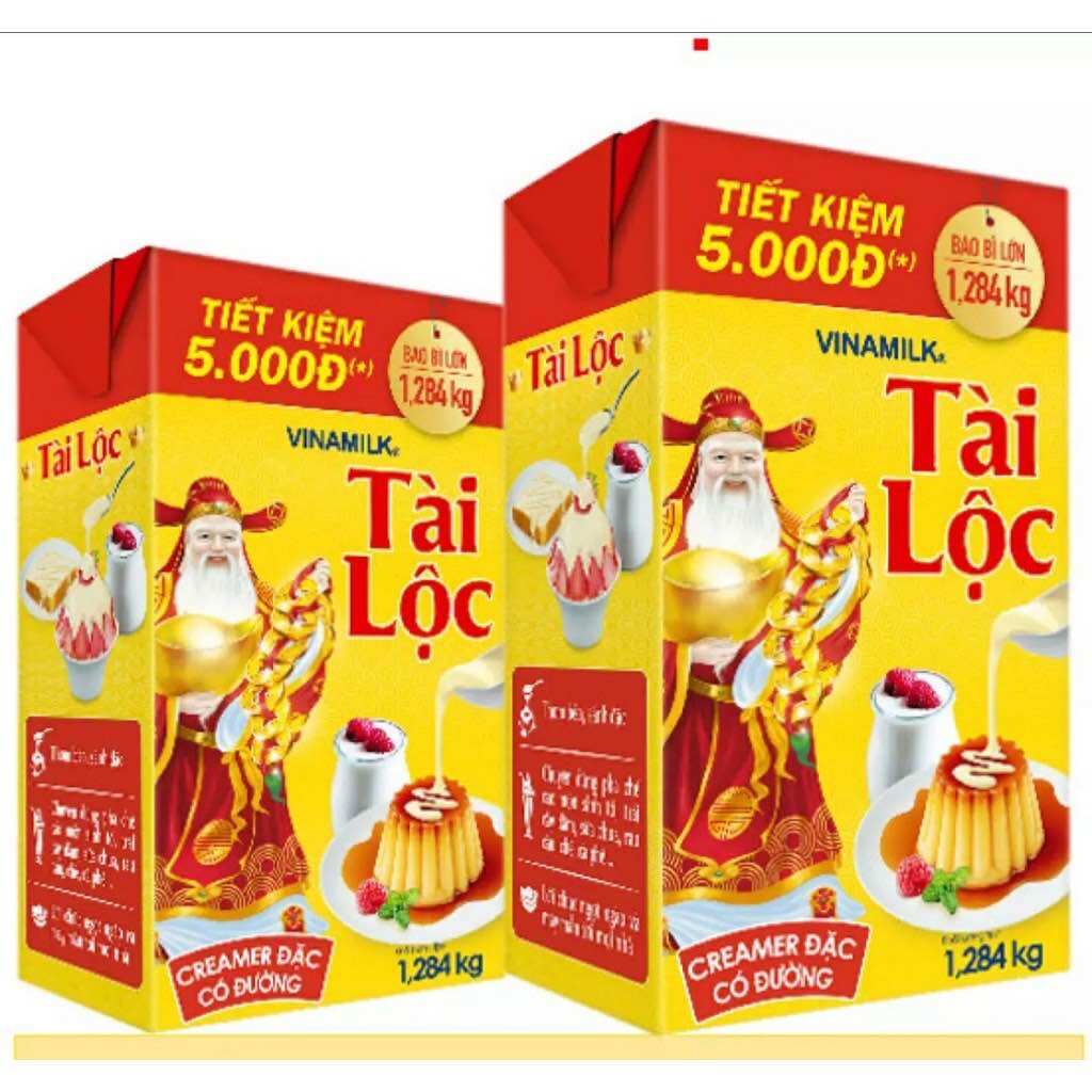Sữa đặc vinamilk tài lộc hộp giấy 1.284kg.