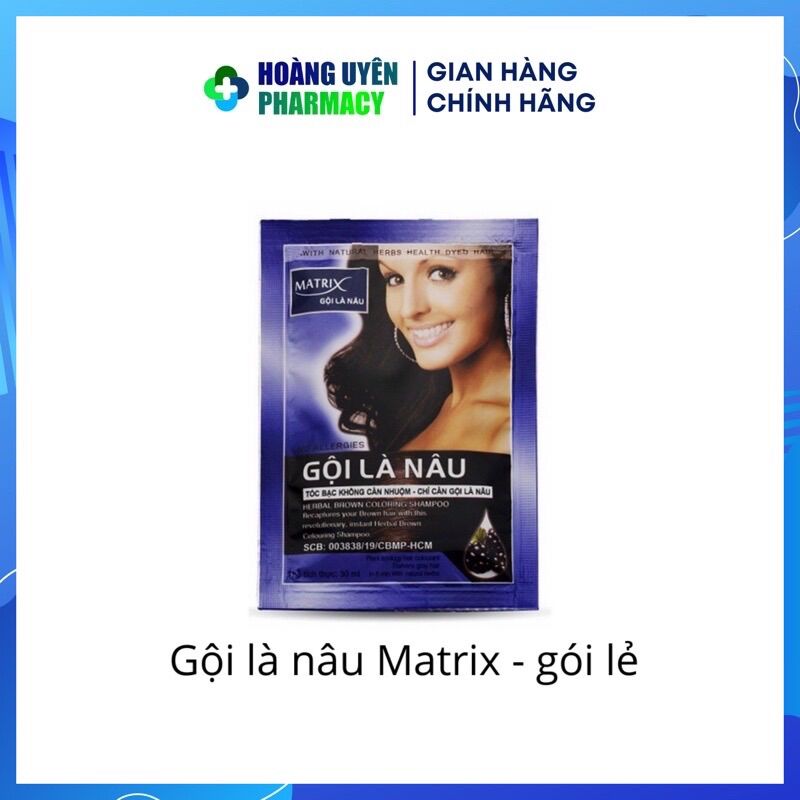 Gội là nâu matrix - gói lẻ 30ml