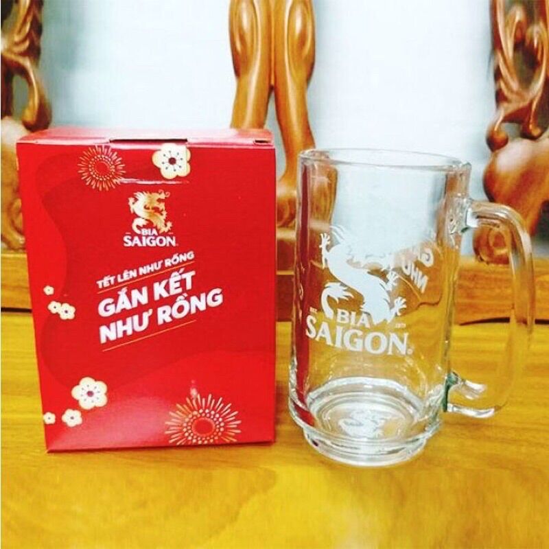Cốc uống bia sài gòn thủy tinh