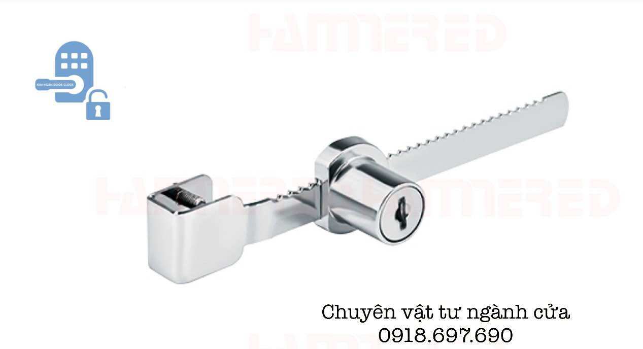 Khoá răng cưa tủ kính lùa