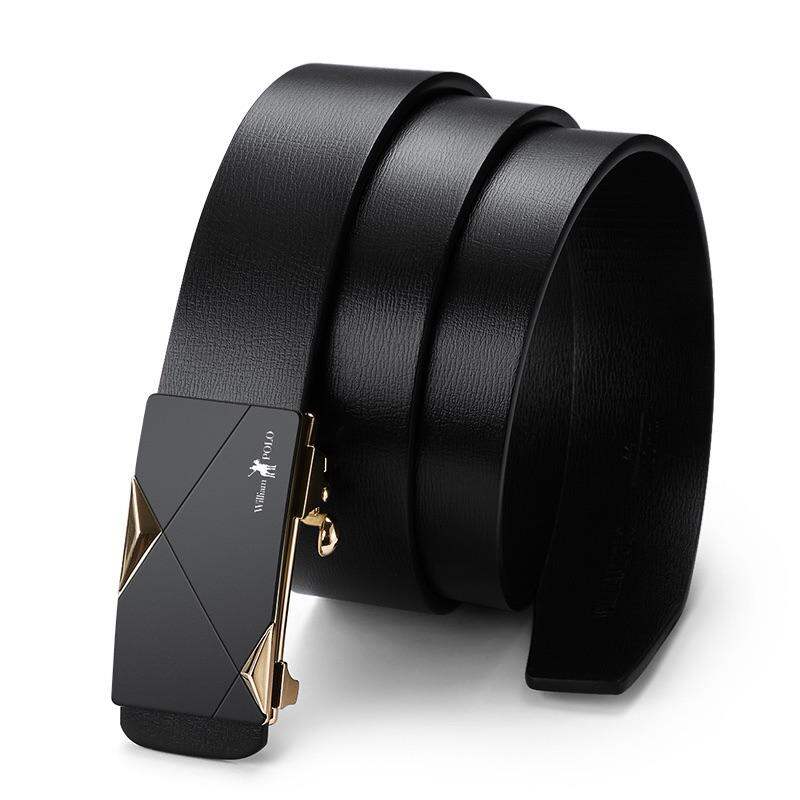Thắt lưng Nam thời trang - da bò, mặt kim loại cao cấp nhập khẩu chính hãng William Polo - Bảo hành 12 tháng