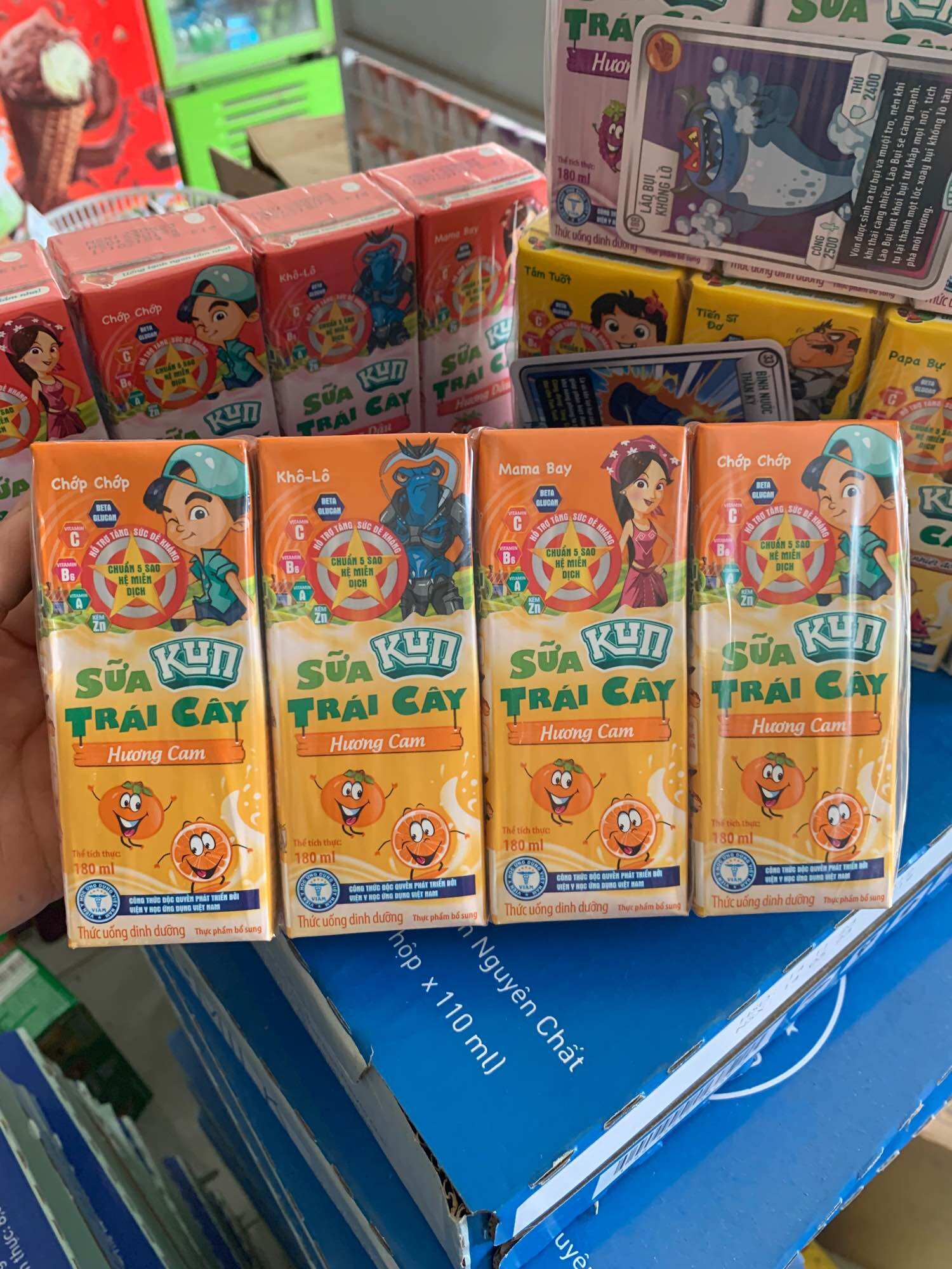 Sữa kun trái cây 180ml