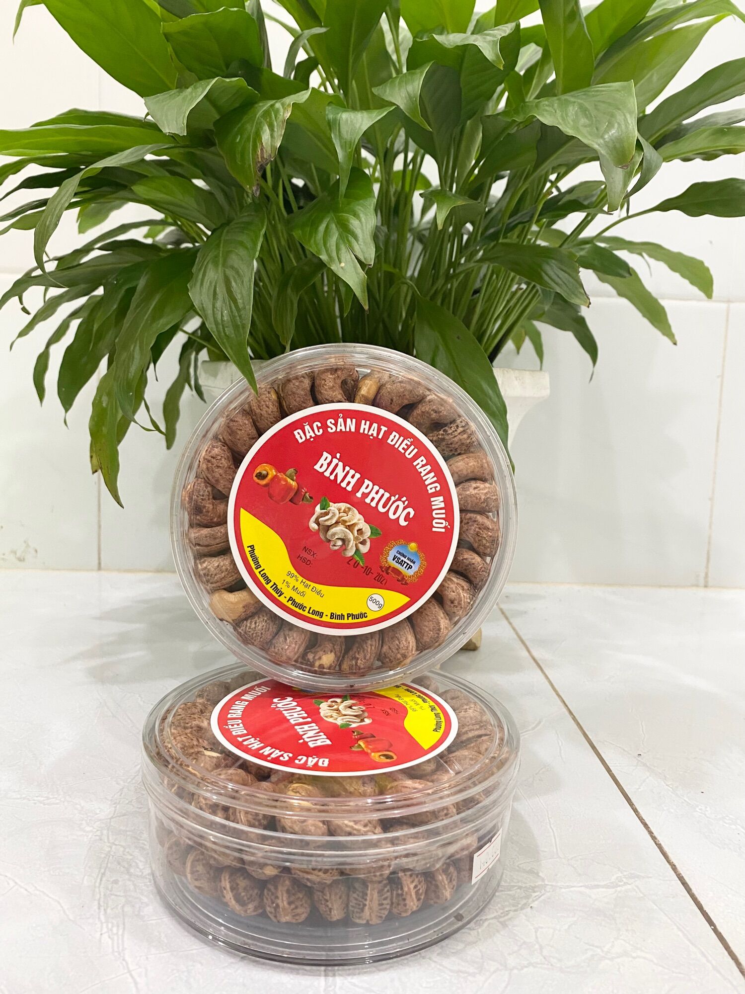 Hạt điều rang muối loại nhất, to tròn hạt 500g