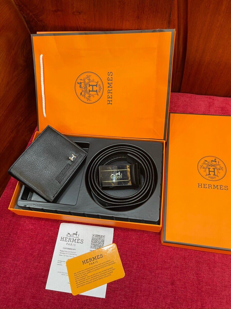 SÉT THẮT LƯNG VÍ  NAM FULL BOX THẺ