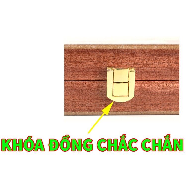 Bộ cờ vua gỗ hồng mộc cao cấp (tặng 2 hậu)
