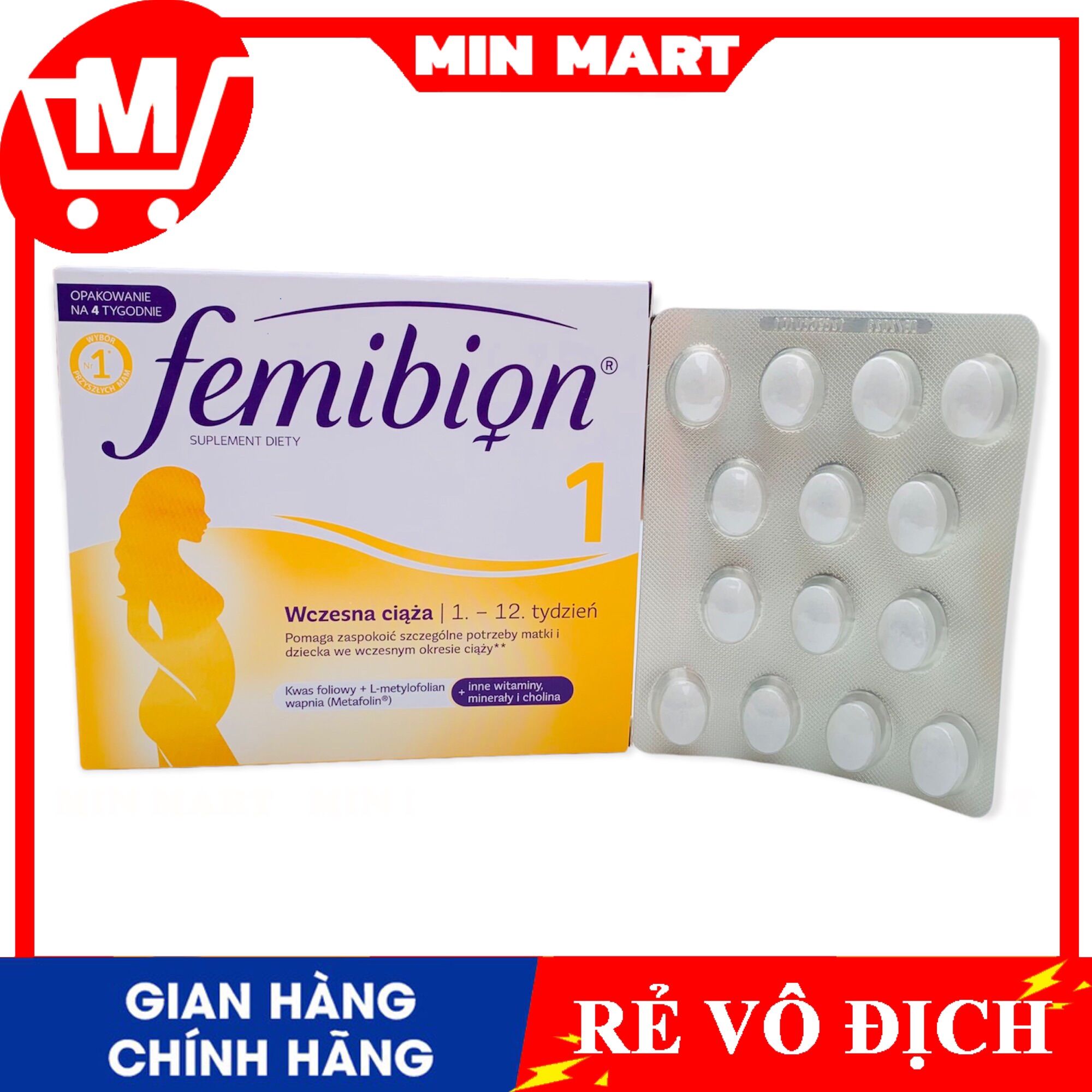Femibion số 1 vitamin bổ bầu 3 tháng đầu thai kỳ