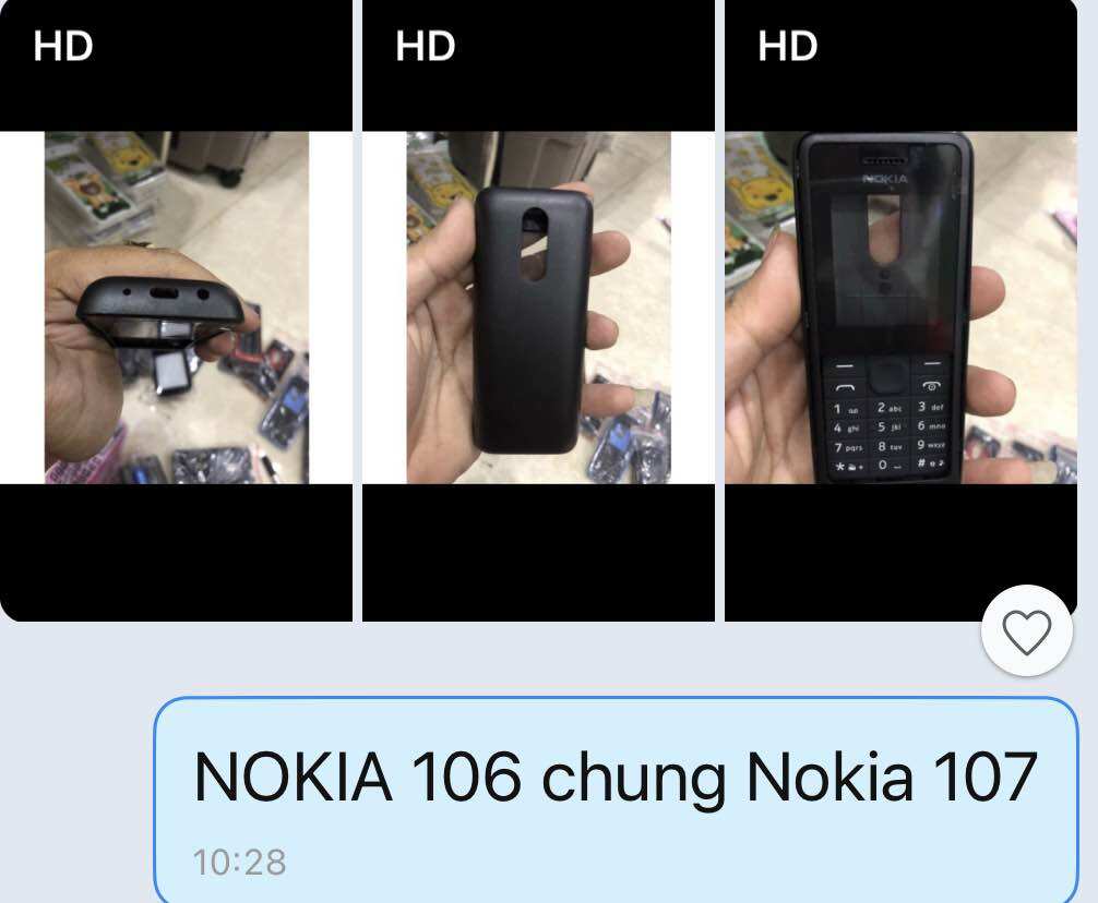 Combo vỏ +phím nokia 130,nokia 215, nokia 106/nokia 107 ,nokia 105 2015,nokia 105 2016,nokia 105 2017