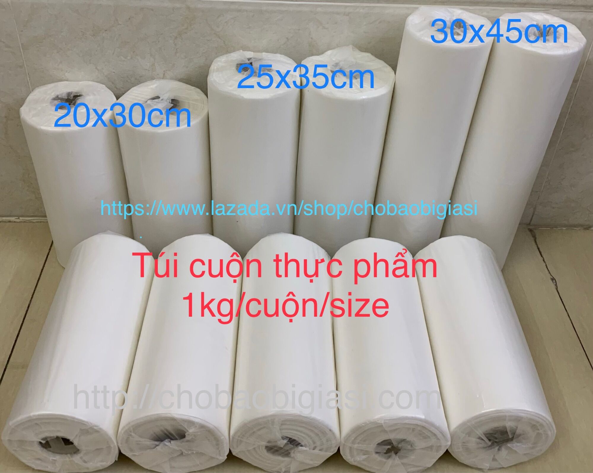 1 cuộn 1 kg Túi cuộn thực phẩm (hàng đẹp)