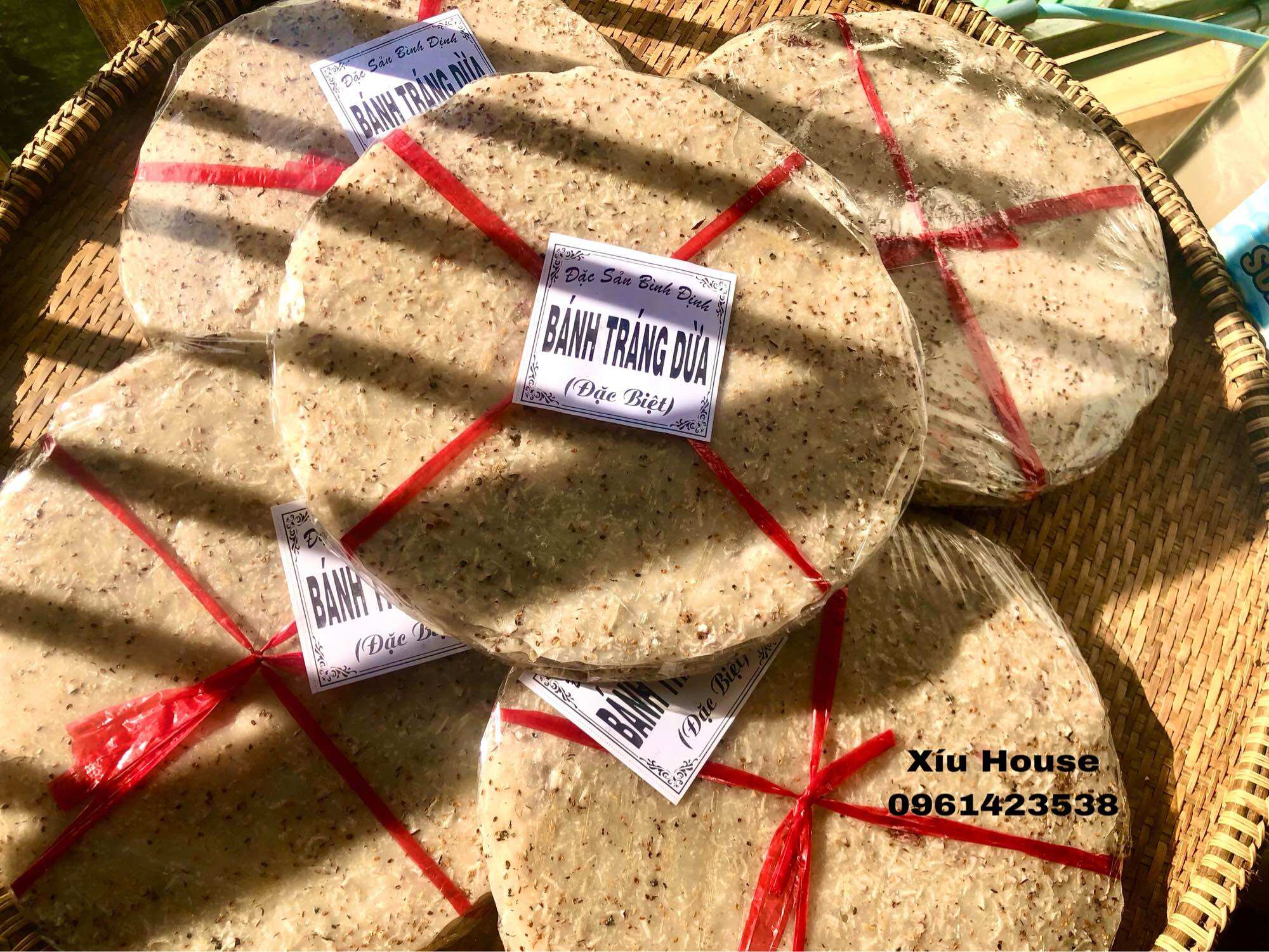 Bánh Tráng Dừa Tam Quan Bình Định (10Cái/Xấp/1.1Kg, Size 34cm)