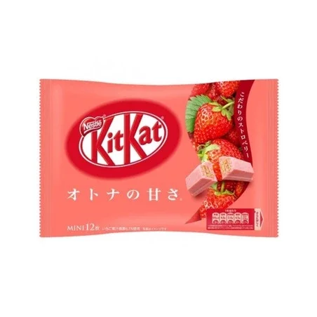 Bánh socola vị dâu Kitkat Strawberry của Nestle Nhật bịch 12 thanh mini