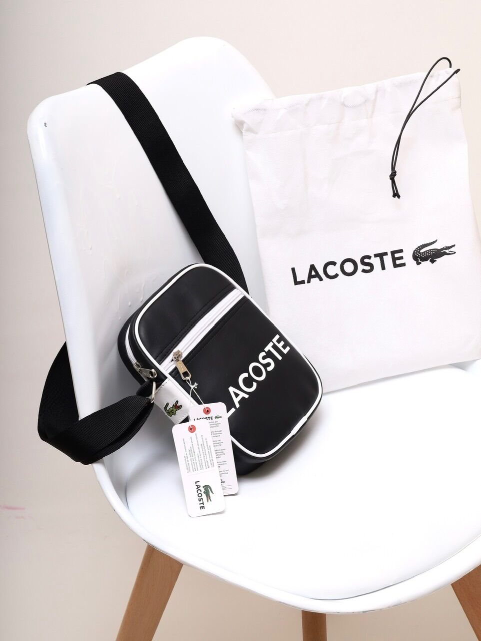 Túi da đeo chéo Cá Sấu unisex cho Nam Nữ