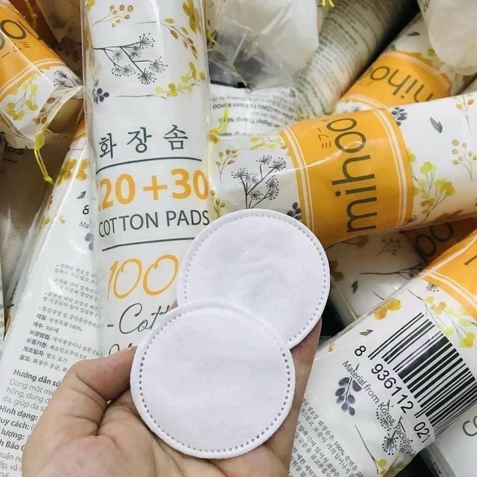 BÔNG TẨY TRANG MIHOO 150 MIẾNG