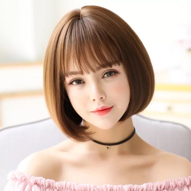 Tóc giả Vic ngắn Mái thưa Hàn Quốc S053 [ TẶNG TRÙM LƯỚI ]