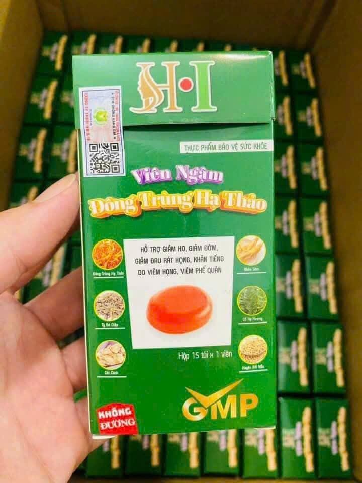 Viên ngậm đông trùng hạ thảo hộp 15 Viên