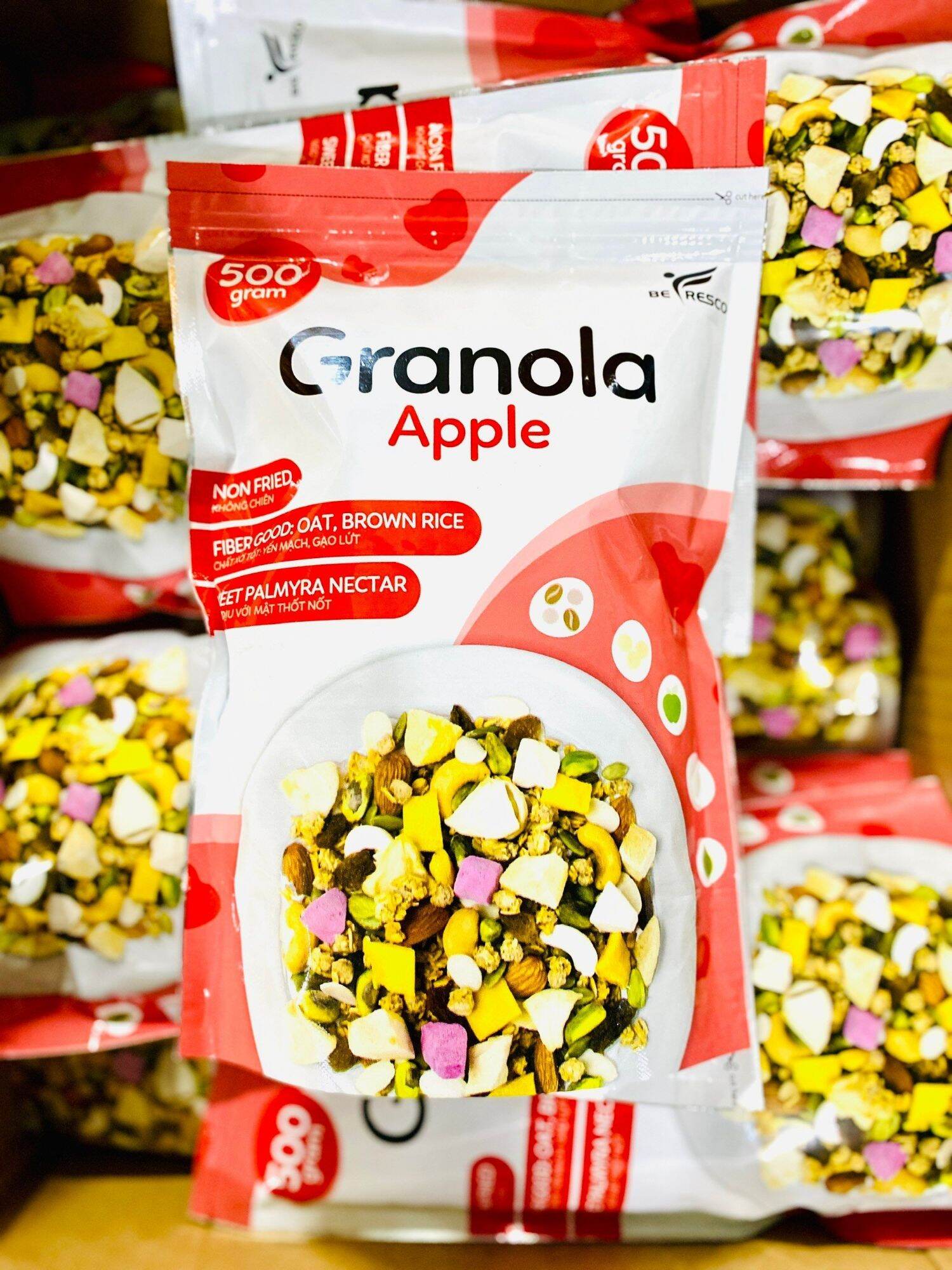 Ngũ cốc granola siêu hạt 500g befresco ăn kiêng giảm cân dinh dưỡng