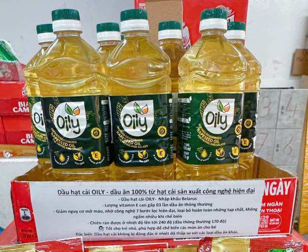 Dầu hạt cải OILY-Combo tiết kiệm, dầu ăn 100% từ hạt cải nguyên chất, tốt cho sức khỏe