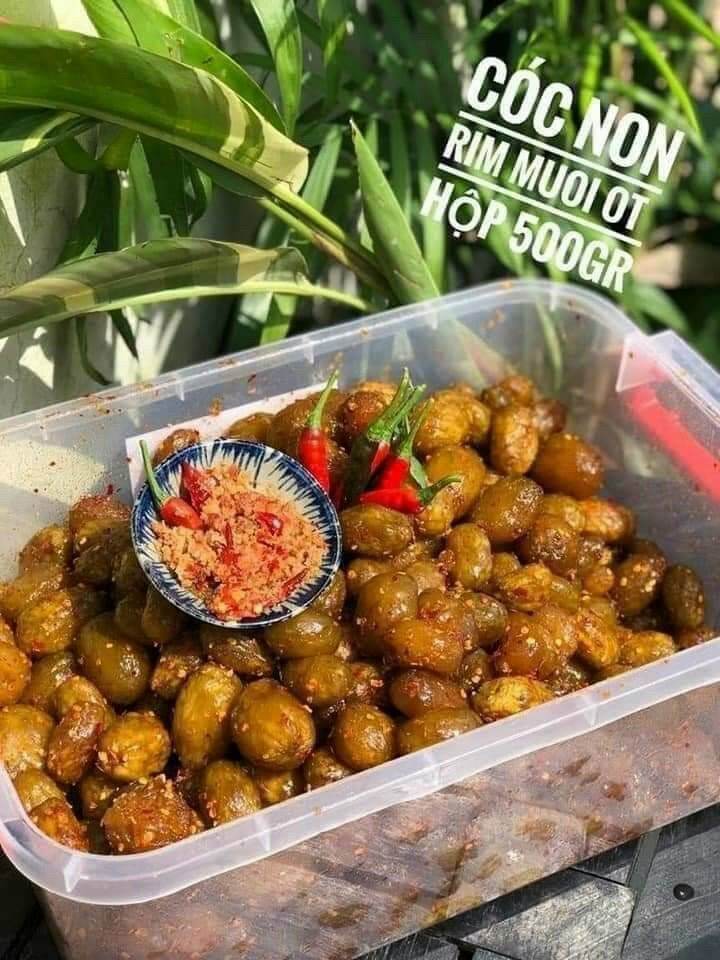 Cóc Non Rim Muối Ớt Lon 500gram