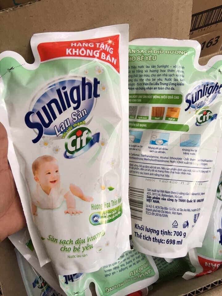 ???? nước lau sàn sunlight hương hoa thiên nhiên gói 700g ????