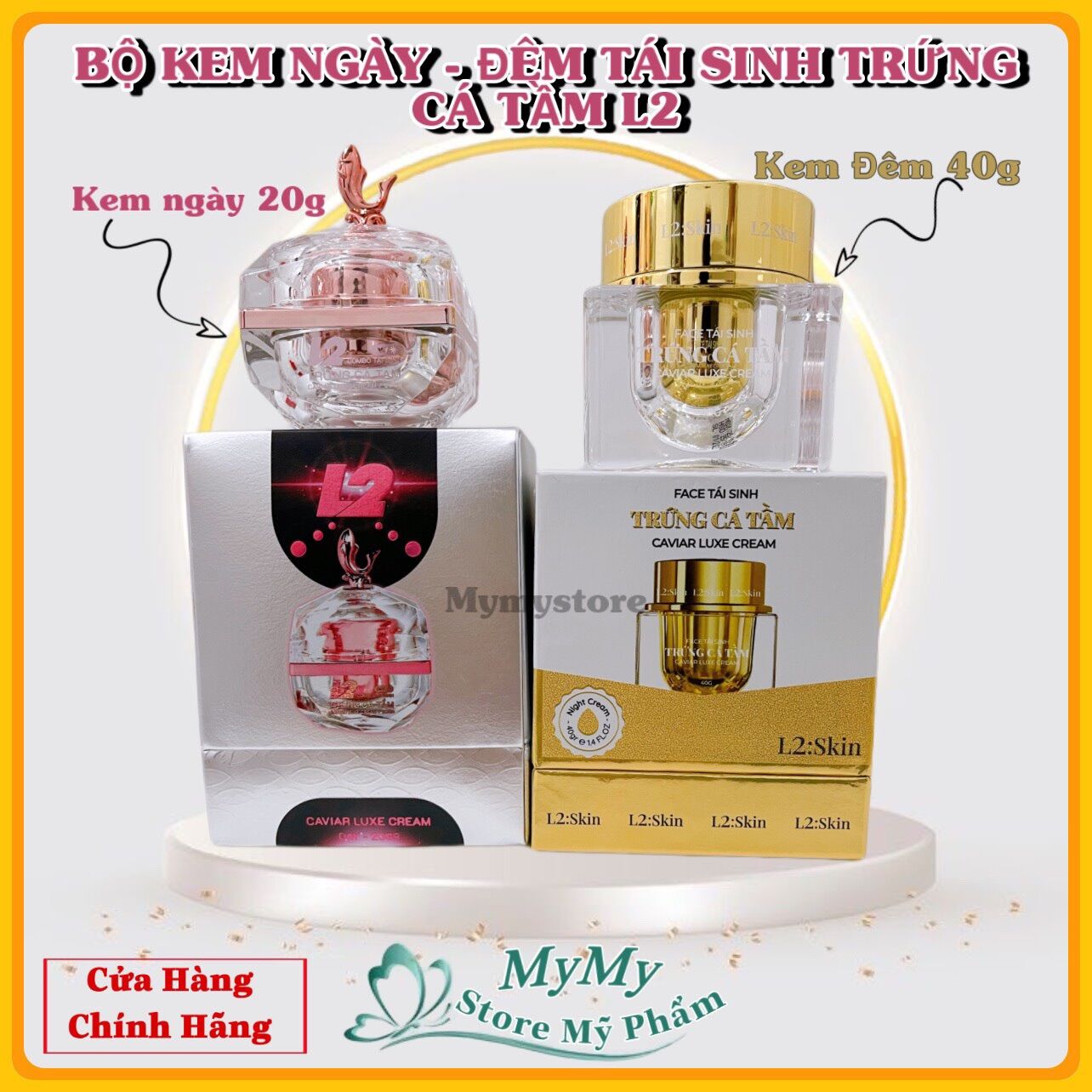 Combo kem ngày đêm tái sinh trứng cá tầm l2