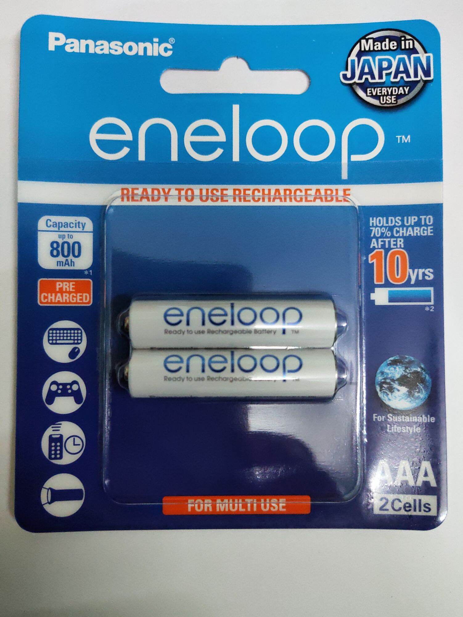 Pin sạc aaa panonic eneloop bk- 4mcce/2bt made in japan vỉ 2 viên