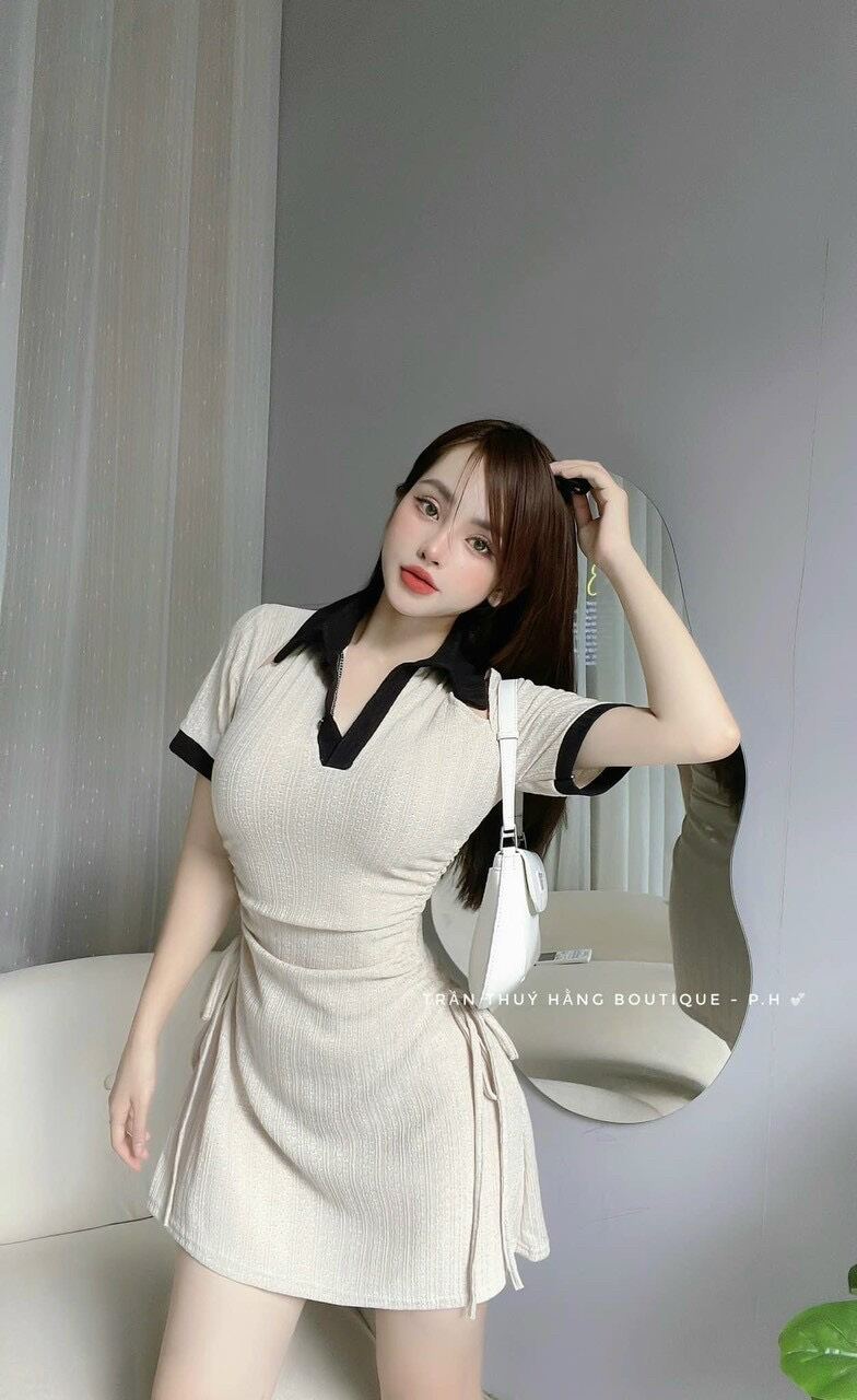 ĐẦM BODY CỔ CHỮ V RÚT DÂY DBCV66