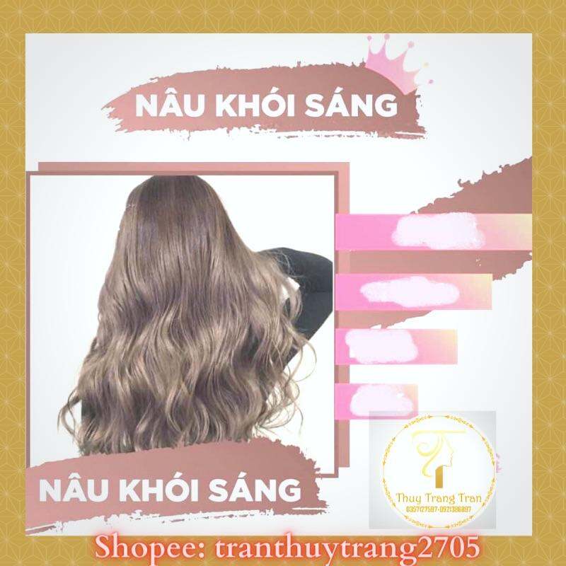 Thuốc Nhuộm Tóc Màu NÂU KHÓI SÁNG Không Tẩy (Giá Gốc)